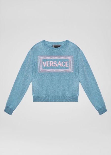 Versace Embroidered 90s Vintage Logo Tröjor Tjej - 512647EFT